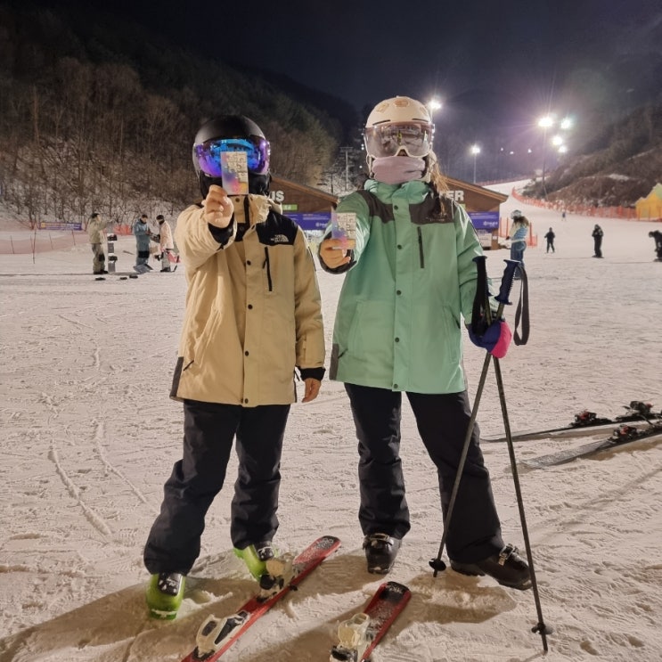  [24/25시즌]1박2일 하이원 스키장/X5+시즌 패스/ 내 돈 내산 강습/첫 야간스키