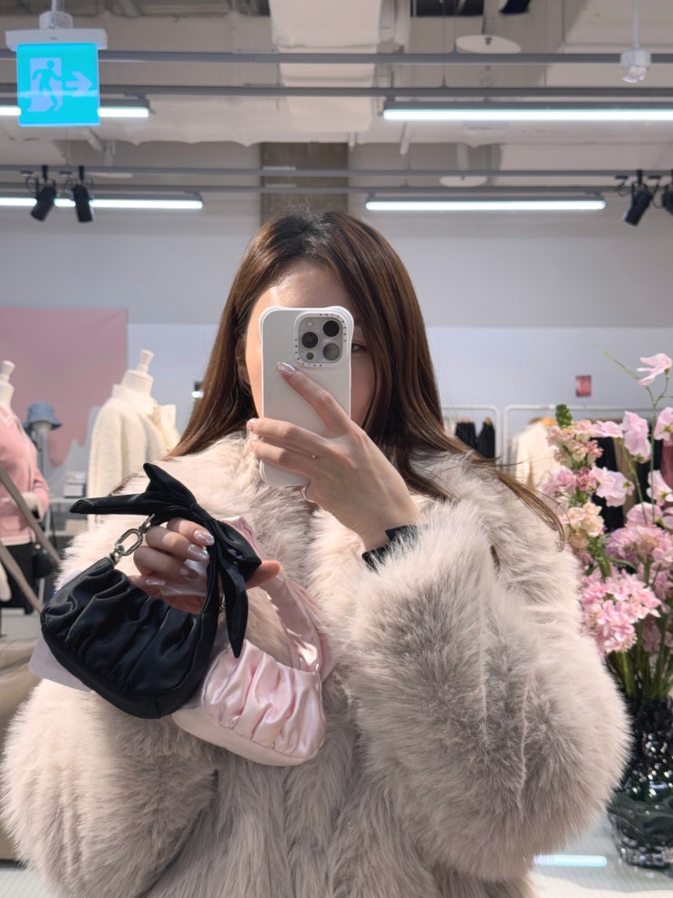  앤아더스토리즈 새틴보우백 나노,라지 가방 종류 비교