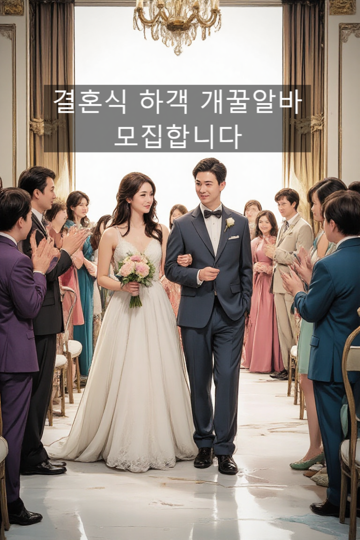  결혼식 하객 알바 모집합니다, 성인 남녀노소 전국