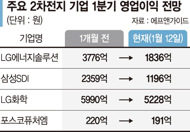 2차전지 올해도 우울… 실적·목표가 줄하락 2차전지 올해도 우울… 실적·목표가 줄하락