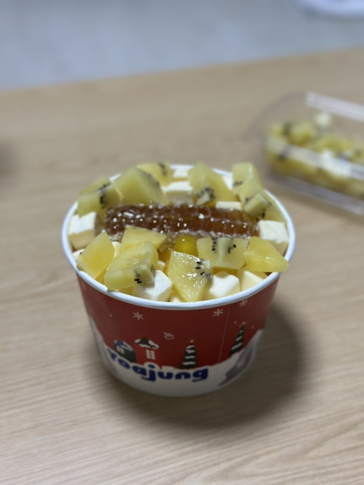  신메뉴 쫀득 망고펄 넣어서 먹은 요아정 방문포장 후기, 요아정 김천혁신점