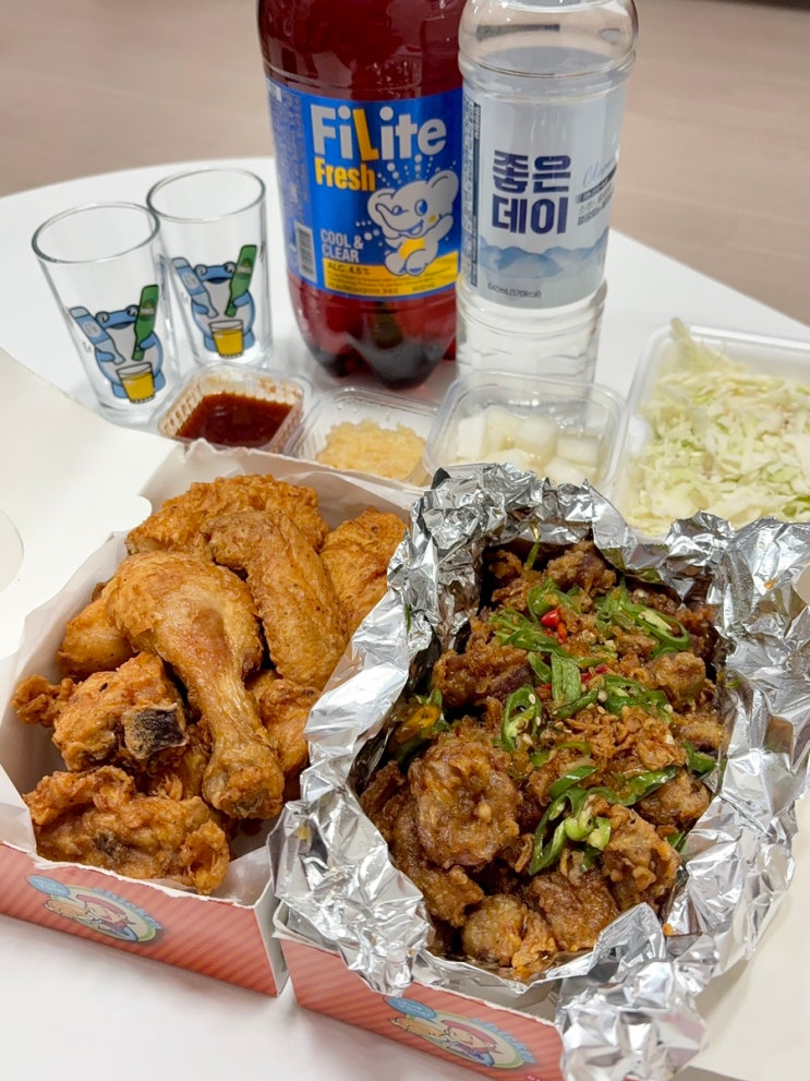 범내골 고향통닭 땡초똥집 반마리 포장 부산3대통닭 문현 치킨 맛집