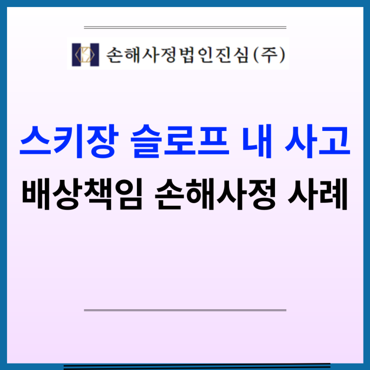  스키장 사고 : 배상책임 보험 손해액 산정 과정