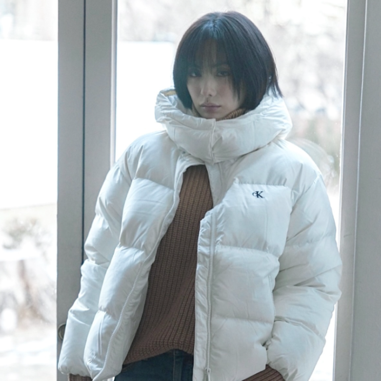  나나 데일리 겨울패션 화이트 다운 푸퍼