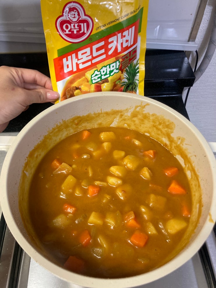  요리 왕 초보도 쉽게 따라만드는 카레 레시피 오뚜기 바몬드카레 순한맛 골드