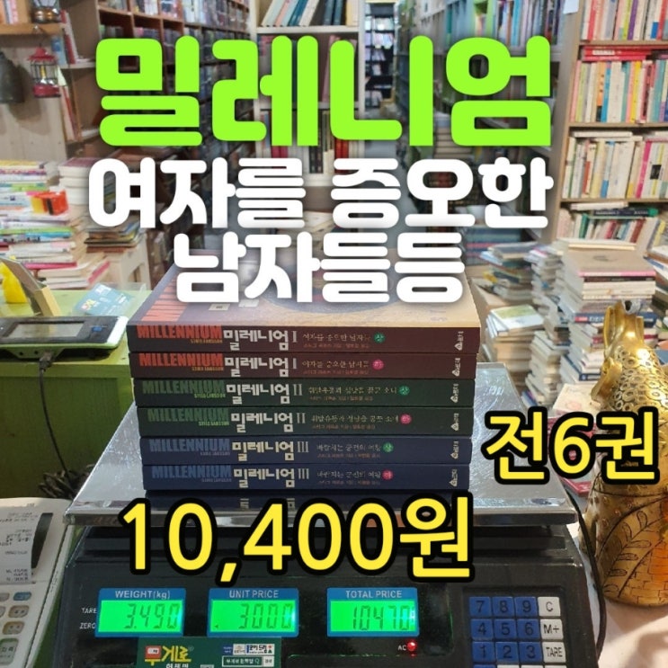  여자를 증오한 남자들등 스티그 라르손 밀레니엄 상 하 1, 2, 3부작 추리소설 임호경 줄거리 요약 중고책 6권 세트 10,400원 판매