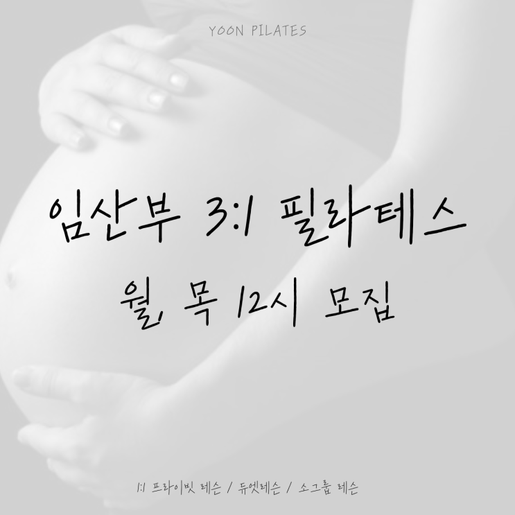  춘천 임산부 필라테스 미들타임(12시) 모집