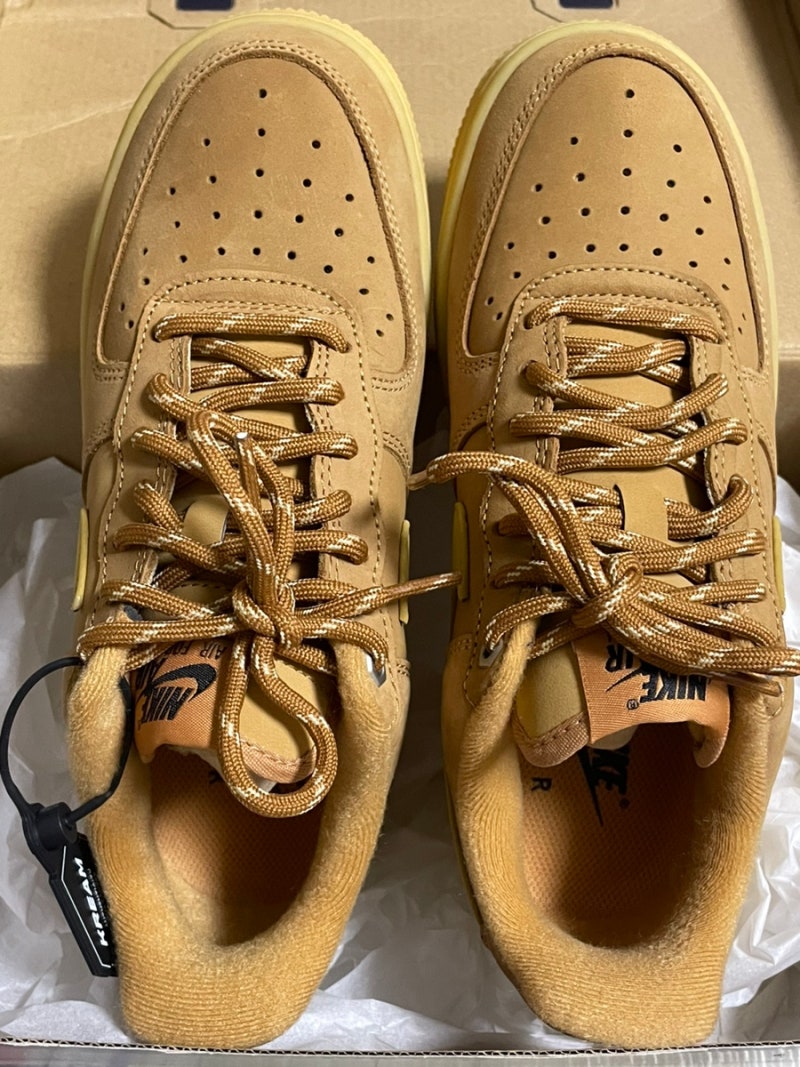 나이키 된장포스 Nike Air Force 1’07 WB Flex Wheat 가격 및 사이즈 팁
