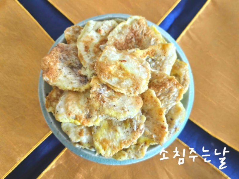 명절 전요리 동태전 냉동 생선전 만들기