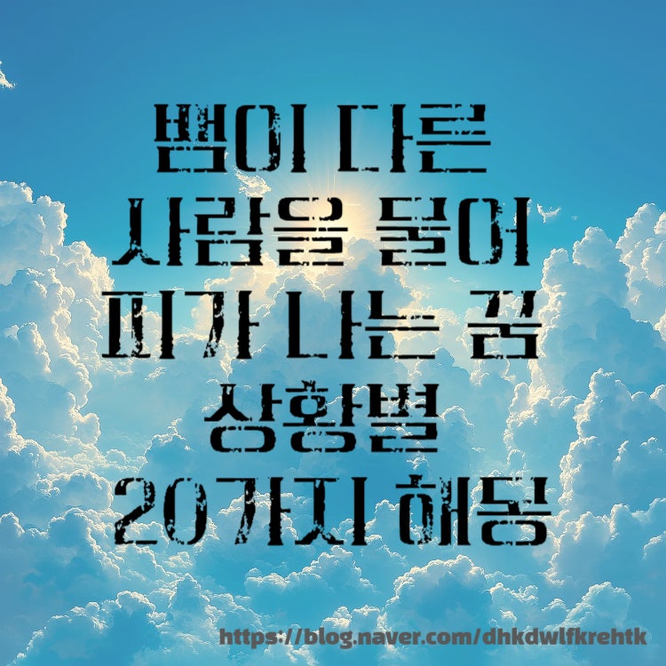 뱀이 다른 사람을 물어 피가 나는 꿈 상황별 20가지 해몽 의미!