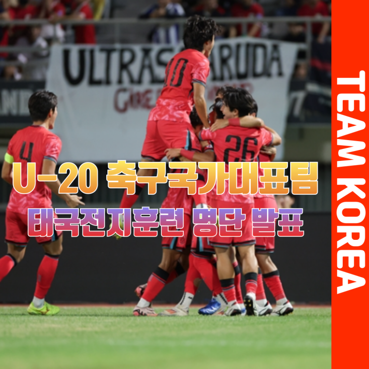 대구FC 박상영 심연원 손승민 <b>U20</b>대표팀 태국 전지훈련 명단... 