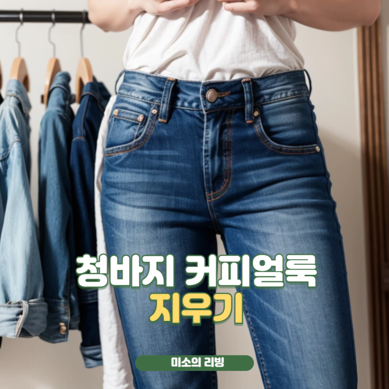 청바지 커피얼룩 지우는법 물빠짐없이 세탁해봐요