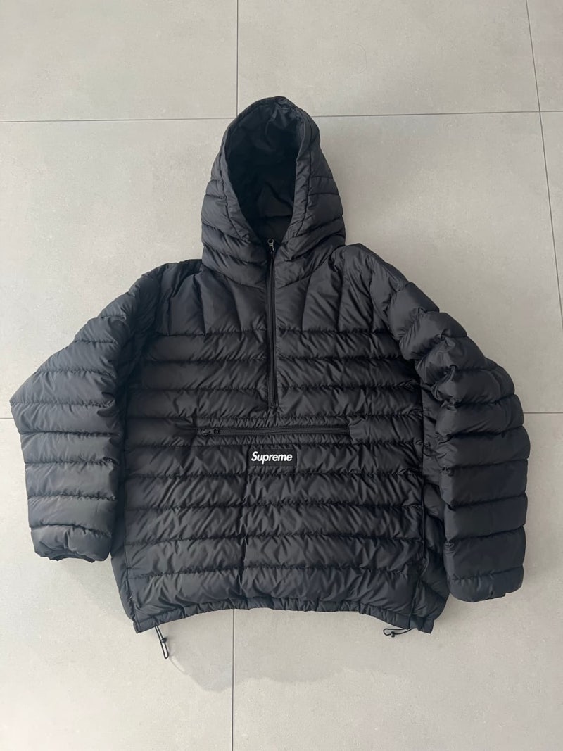 슈프림 20fw 마이크로 다운 아노락 경량패딩 블랙 M