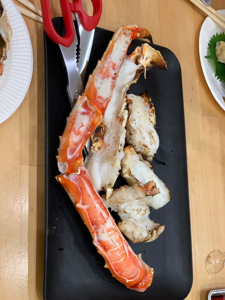  일본 오사카 자유여행 맛집 [구로몬시장][블랙타이거새우구이][킹크랩다리][해산물]