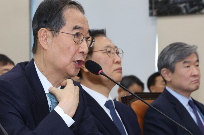 <b>내란국조특위 증인</b> 출석한 한덕수 “계엄 잘못됐다”
