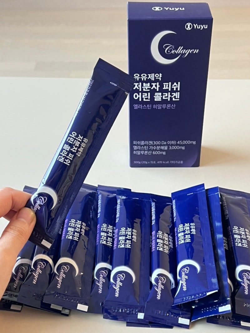 유유제약 저분자 피쉬 어린 콜라겐 엘라스틴 히알루론산 , 콜라겐젤리 추천