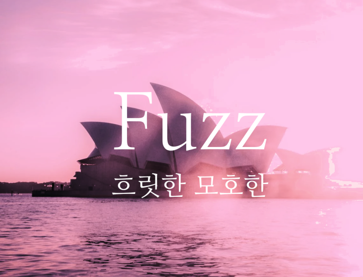  Fuzz - 흐릿하다, 모호한 영어로