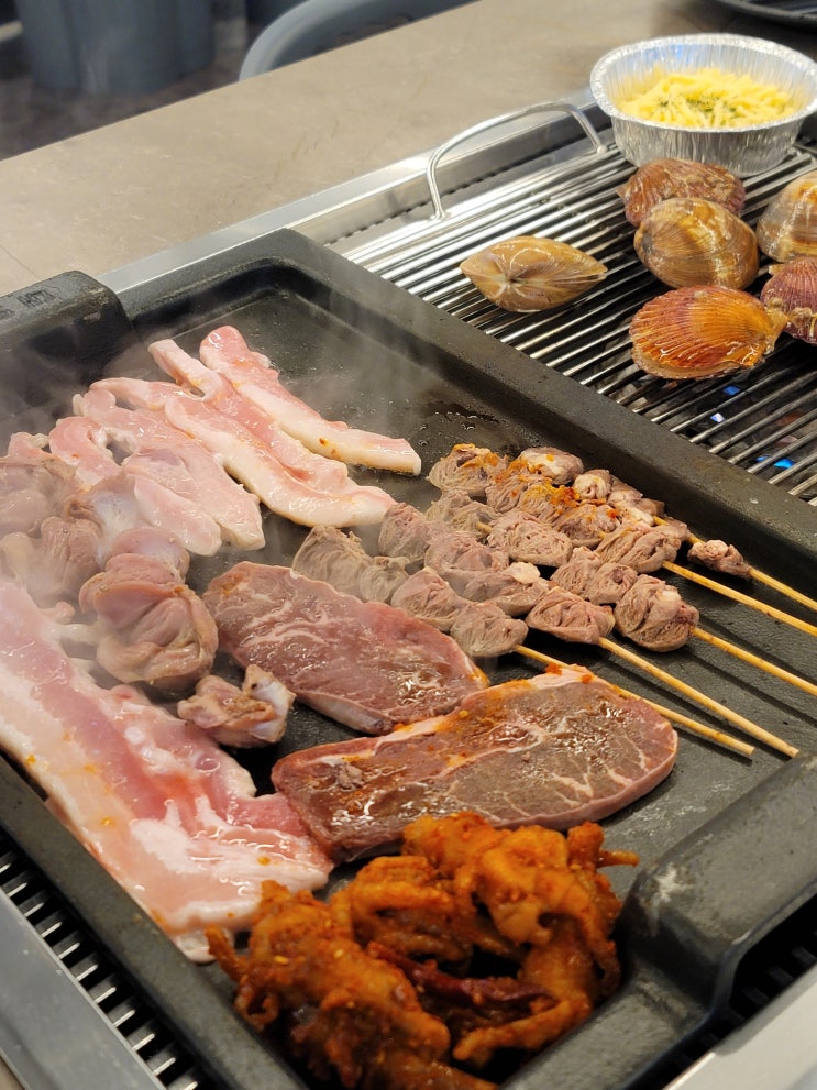  목포 조개창고 조개구이 무한리필 평화광장 맛집