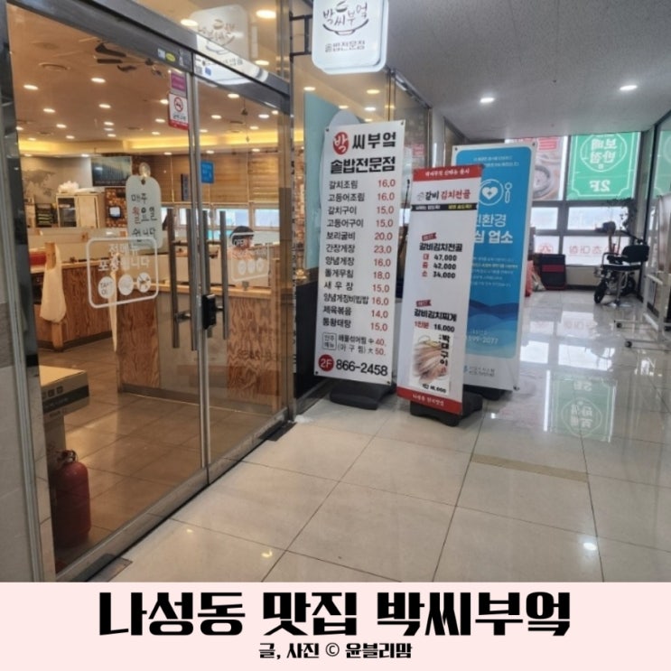  세종 나성동 맛집 아이랑도 가기 좋은 밥집 박씨부엌