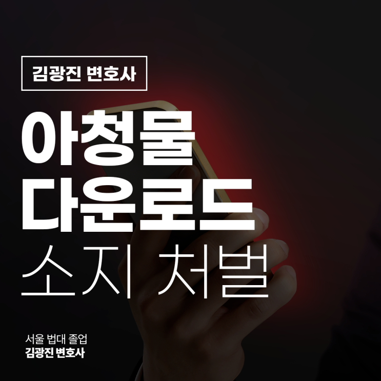  아청물 다운로드 소지 처벌 위기라면, 강남구아청법변호사 법률 상담