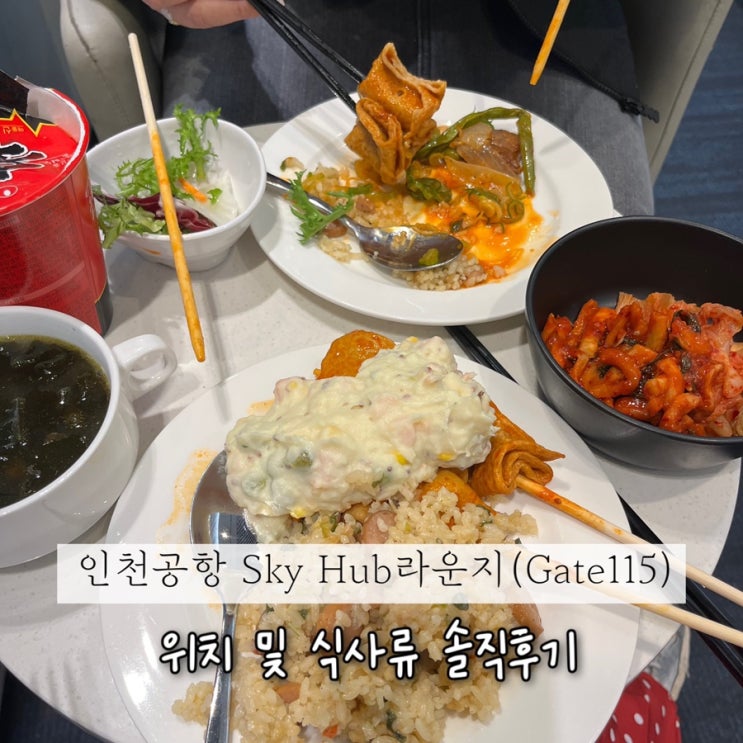  인천공항 1터미널 스카이허브라운지(SKYHUB Lounge) 탑승동 위치, 운영시간 및 식사류 솔직후기