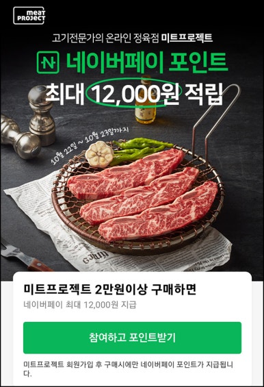 미트프로젝트 네이버페이 2만이상(네페 1.2만원 지급)페이코~01.16 미트프로젝트 네이버페이 2만이상(네페 1.2만원 지급)페이코~01.16