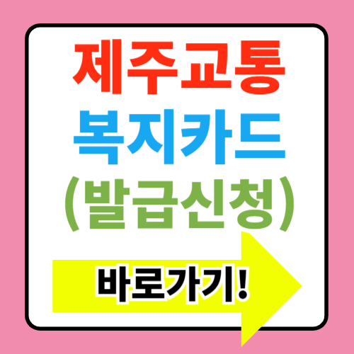  어린이 제주교통복지카드 발급신청 이용방법 총정리