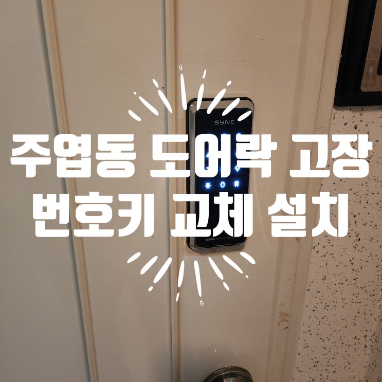  주엽동열쇠 문촌마을16단지아파트 번호키 고장 교체, 도어락 설치