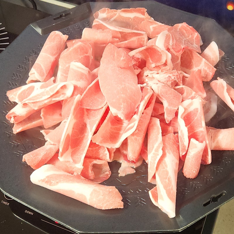 대패목살구이 / 집밥 / 오늘점심 / 뭐먹지? / 후식은 라면 ㅋ