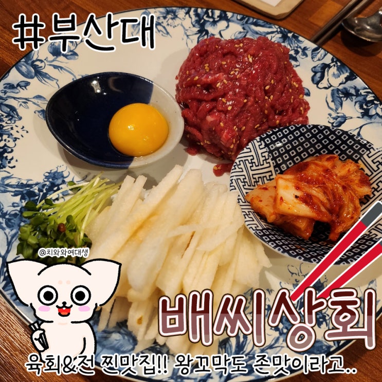  부산대육회맛집 배씨상회 장전동술집데이트 추천 재방문