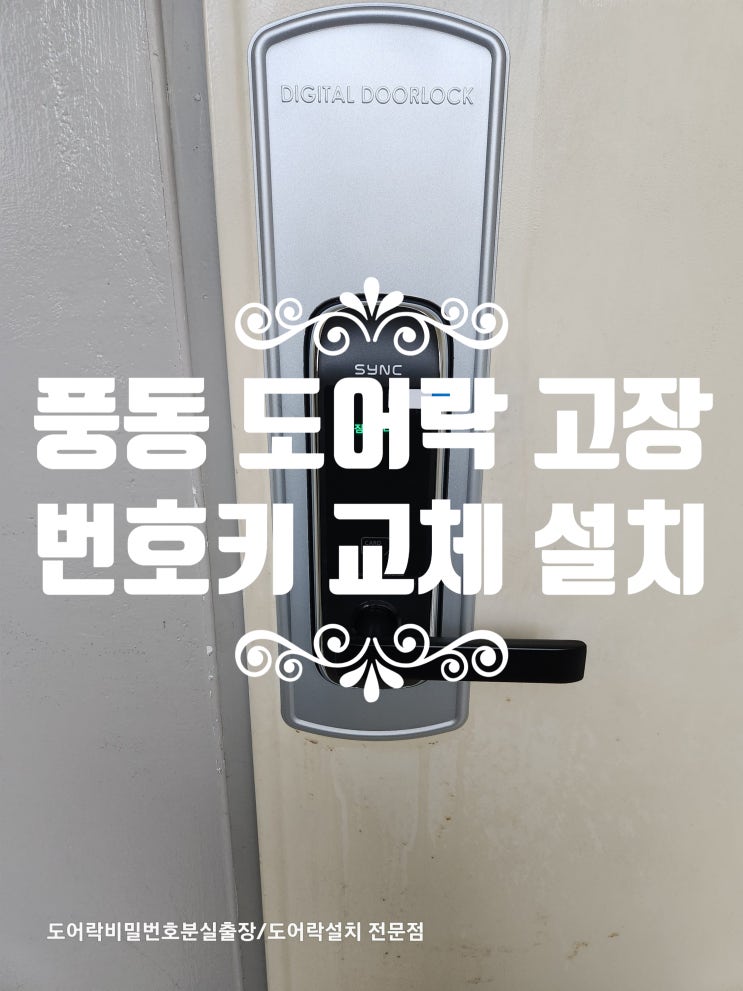  풍동도어락 숲속마을7단지아파트 도어락 고장, 번호키 설치 출장 열쇠