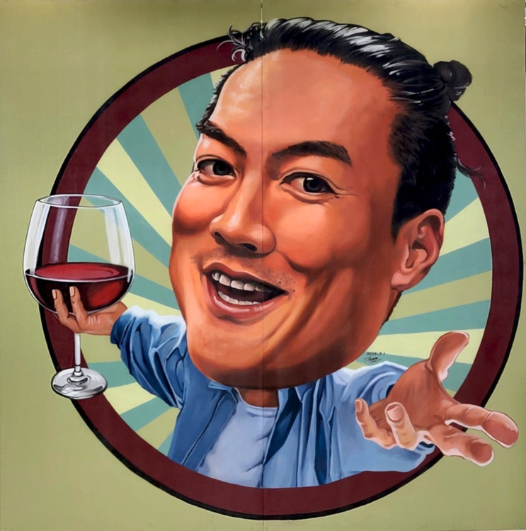  코엑스 와인킹팝업 포토존벽화