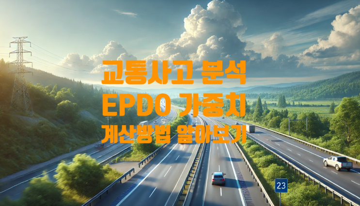  교통사고 분석에 필요한 EPDO 가중치 계산 방법