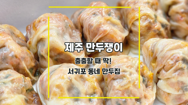  [제주 만두쟁이] 출출할 때 딱! 서귀포 동네 만두집