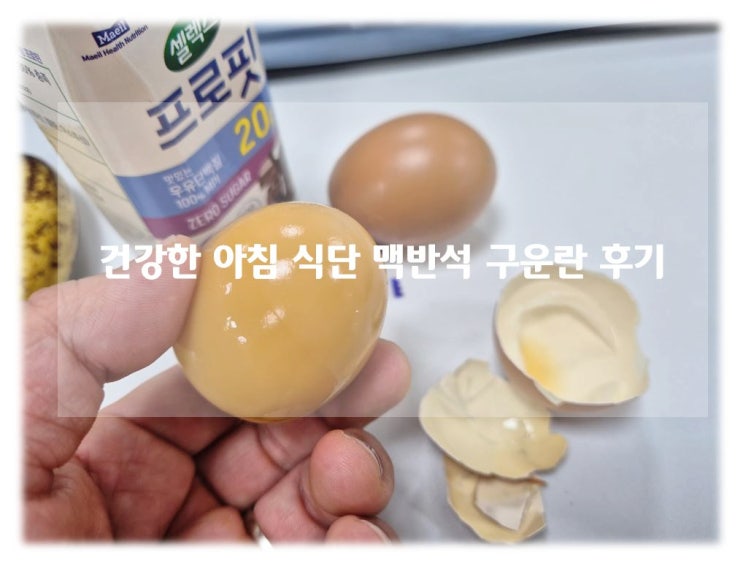 건강한 식단 계란다이어트 구운계랸 에그마켓 구운란 아침 식사 후기!