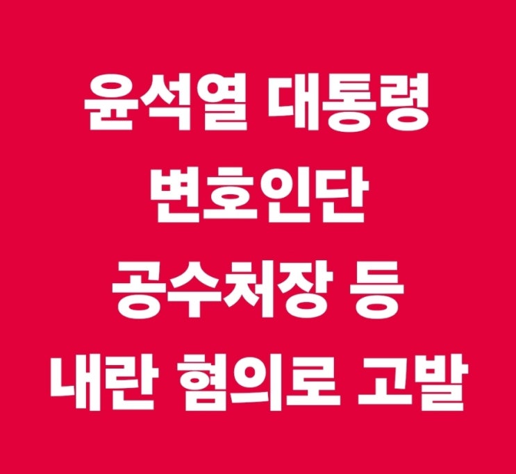 변호인단이 <b>공수처장</b>, <b>국수본부장</b> 등을 <b>내란 혐의</b>로 <b>고발</b>했습니... 