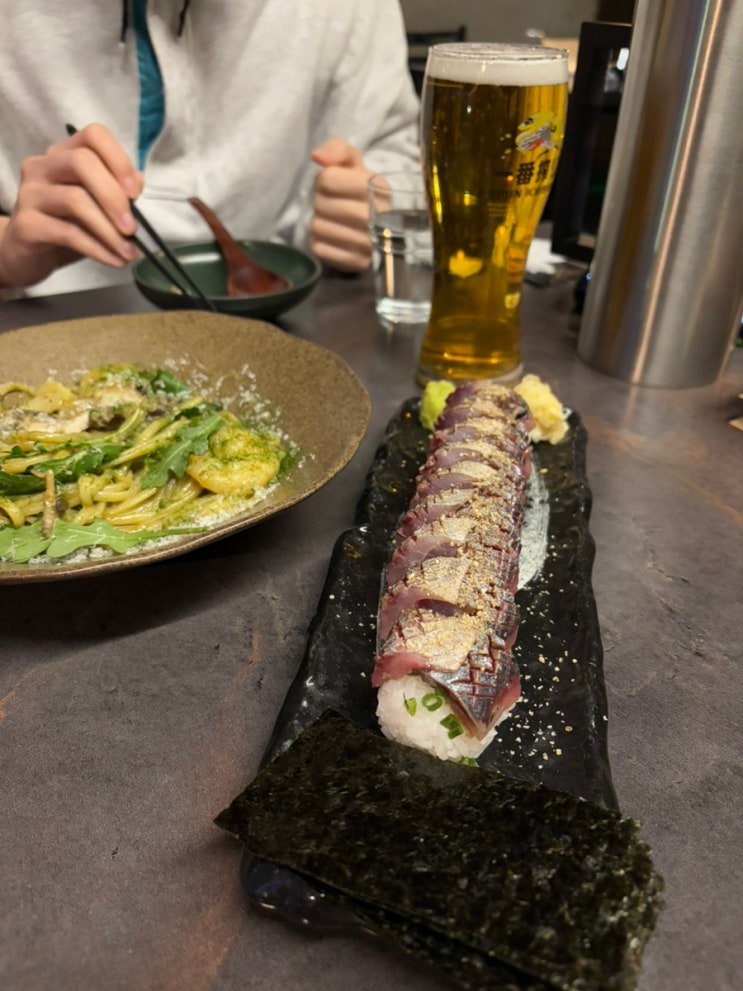  뚝섬역맛집 고등어봉초밥과 전복내장파스타가 진짜 맛있는 진도켄 성수 리뷰
