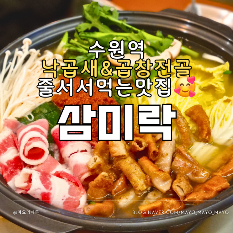  수원 곱창전골 삼미락 수원낙곱새 수원역맛집