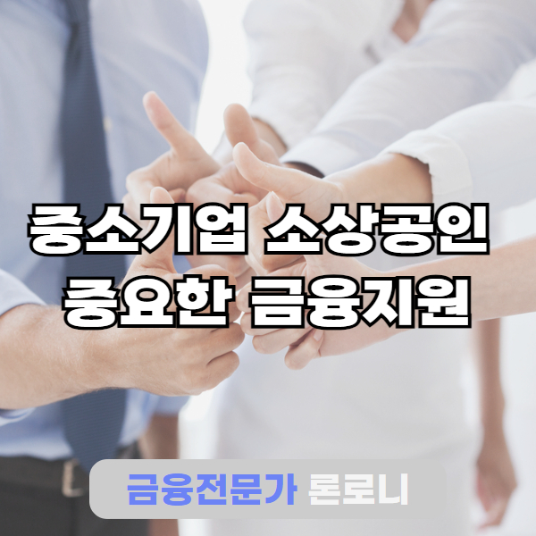 중소기업과 <b>소상공인</b>을 위한 중요한 <b>금융</b> 지원 <b>맞춤</b>솔루션
