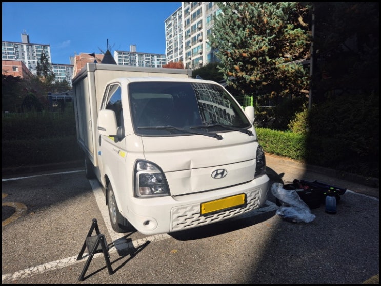  인천자동차유리교체 포터EV 앞유리 교환 수리 전문