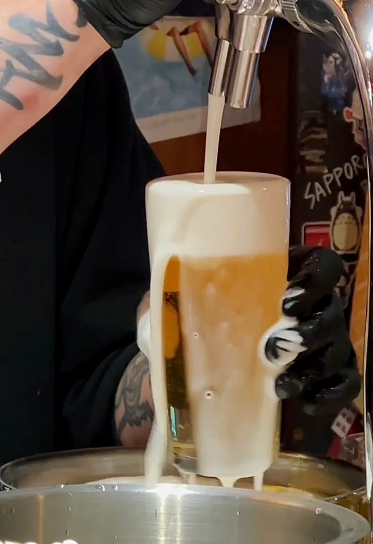  부산 삿포로맥주 콜라보 술집 광안리 '간빠진새' 생맥주 맛있네