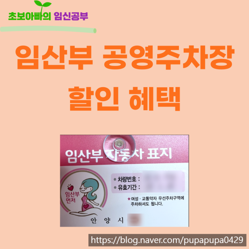 임산부 주차증으로 공영주차장 할인받기