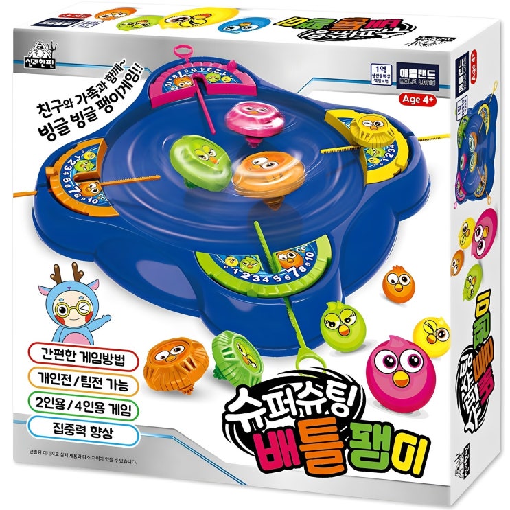  애들랜드 슈퍼슈팅 배틀팽이 게임, 혼합색상, 1개