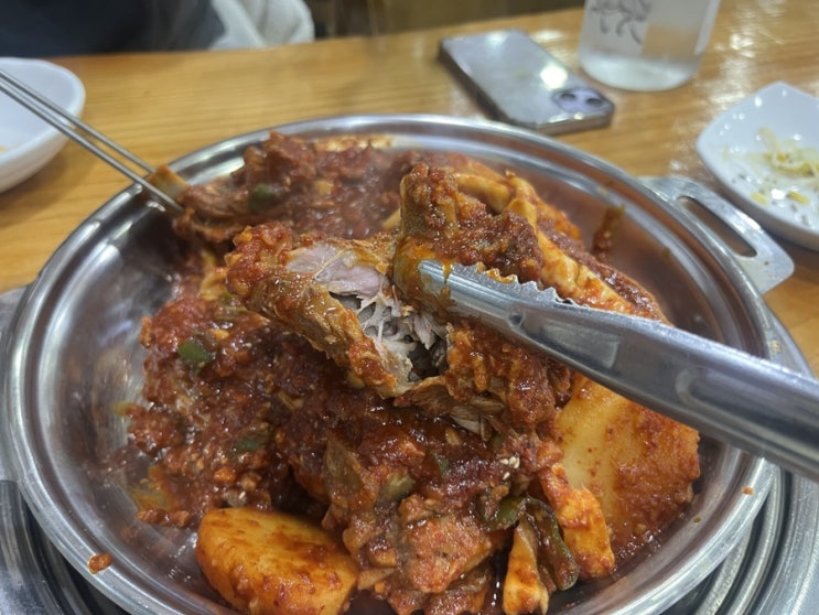  [인천 뼈찜] 장마루 감자탕에서 매콤마늘 등뼈찜 먹은 후기 _ 강추!!