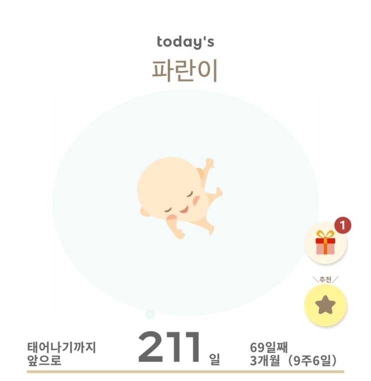  임신일기) 둘째 파란이 9주하고 6일 되는 날