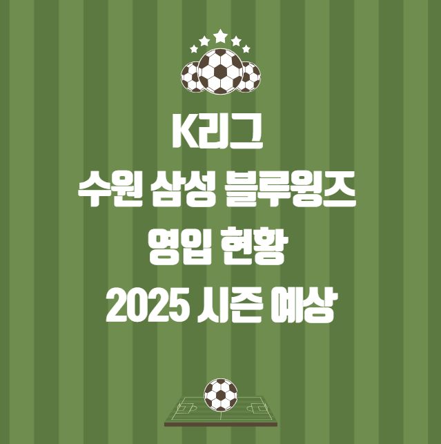 K리그 수원 삼성 블루윙즈 영입 현황 2025 시즌 예상