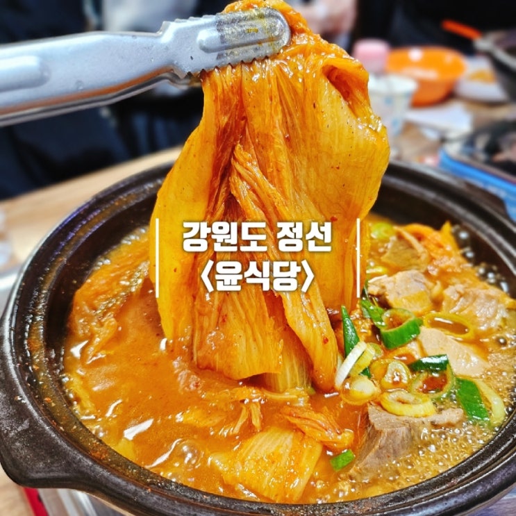  정선 하이원 리조트 근처 맛집 윤식당 묵은지 김치찜 수육 내돈내산