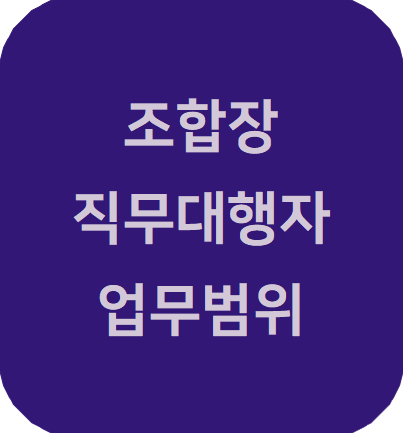  지역주택조합 가로주택정비사업 조합장 직무대행자의 업무 범위