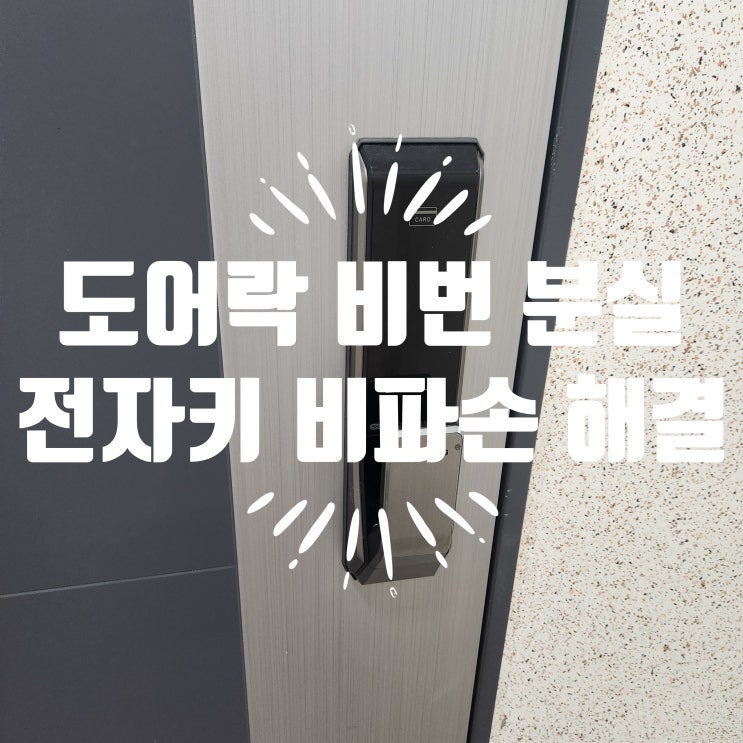  고양시도어락 현관문 전자키 도어락 비밀번호 분실 모를때 번호키 비파손 여는곳