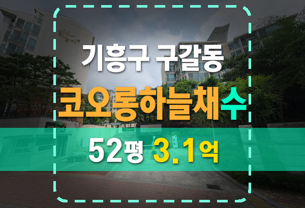  용인 구갈동 강남마을1단지 코오롱하늘채수 아파트 경매